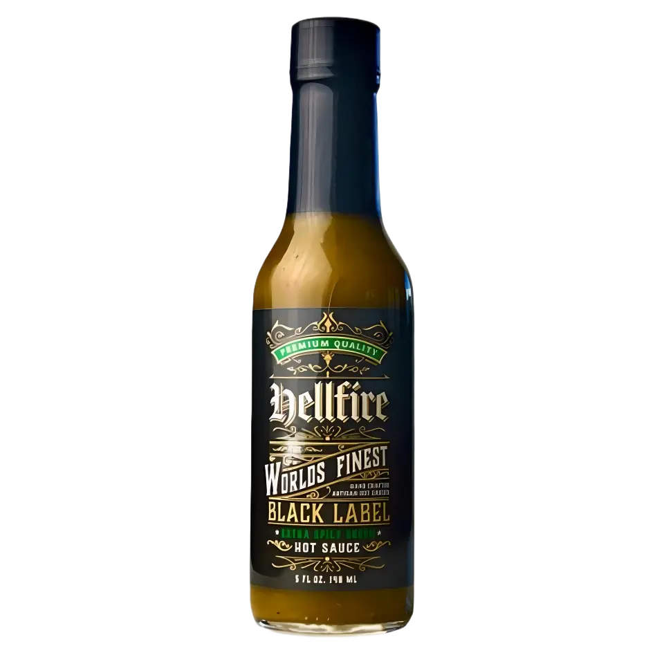 Hellfire Hot Sauce | Black Label Green - Extra Spicy - 148 mL Hellfire Hot Sauce