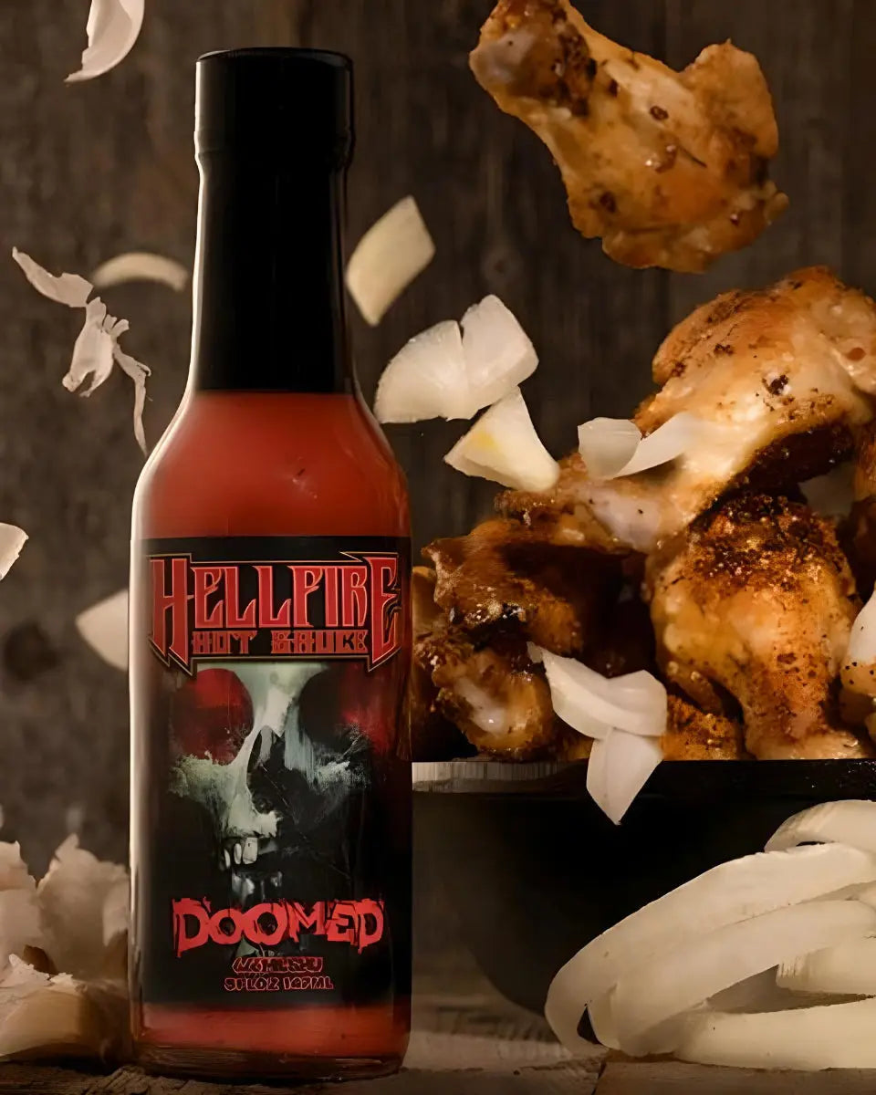 Hellfire Hot Sauce | Doomed avec 6.66 Million SHU extrait de piment SHACK à SAUCE
