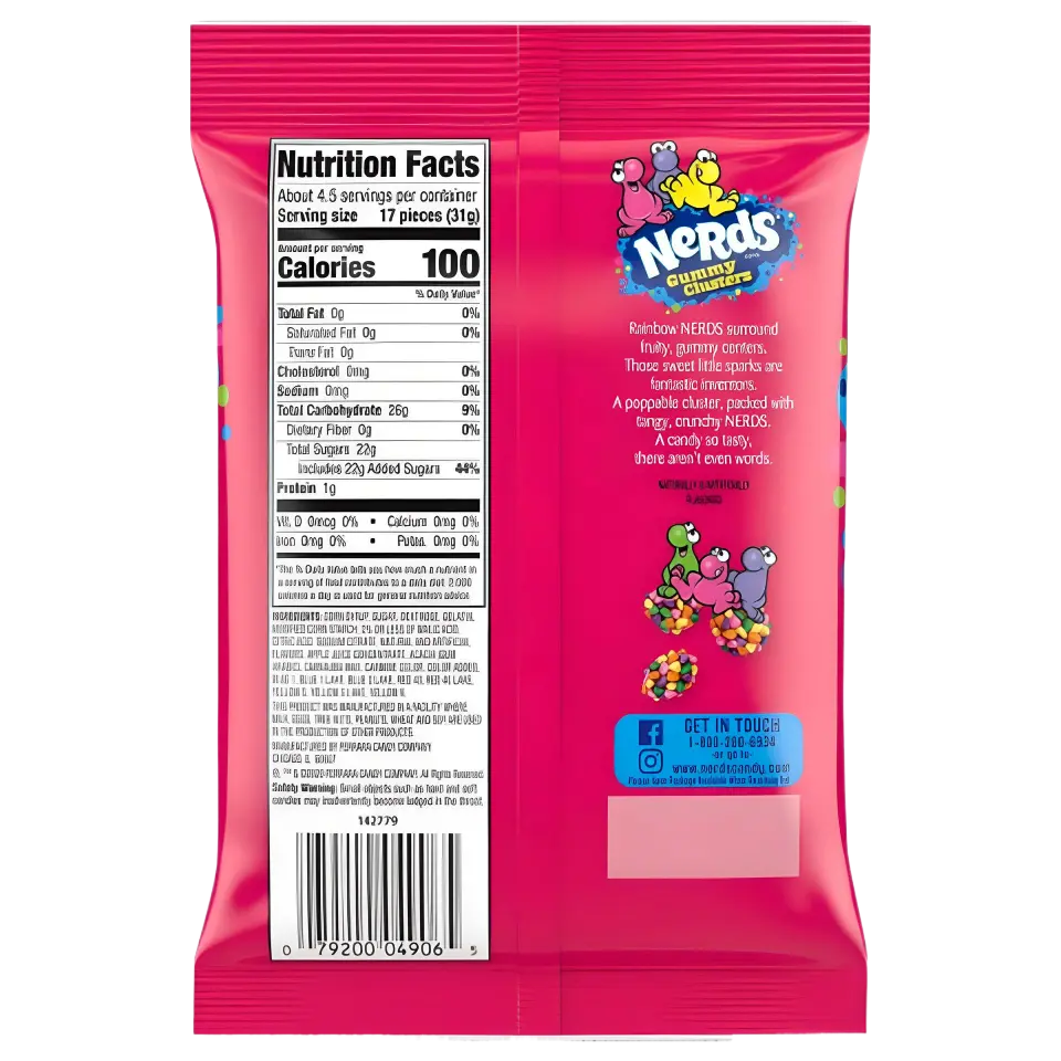 Nerds Candy | Gummy Clusters - Rainbow (Bag) Ferrara Candy Company
