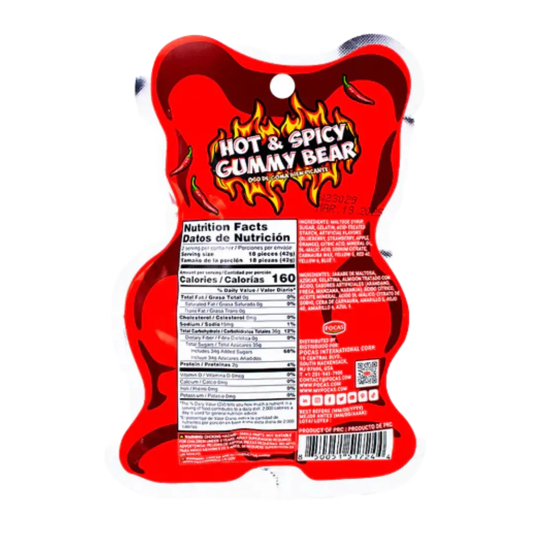 Pocas | Hot and Spicy Gummy Bear (Bag) SHACK à SAUCE
