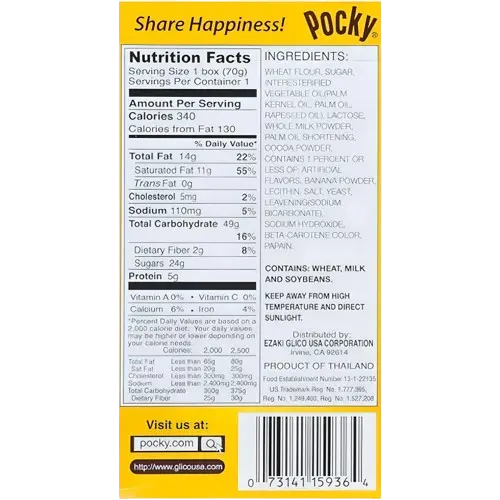 Pocky | Chocolat Banane SHACK à SAUCE