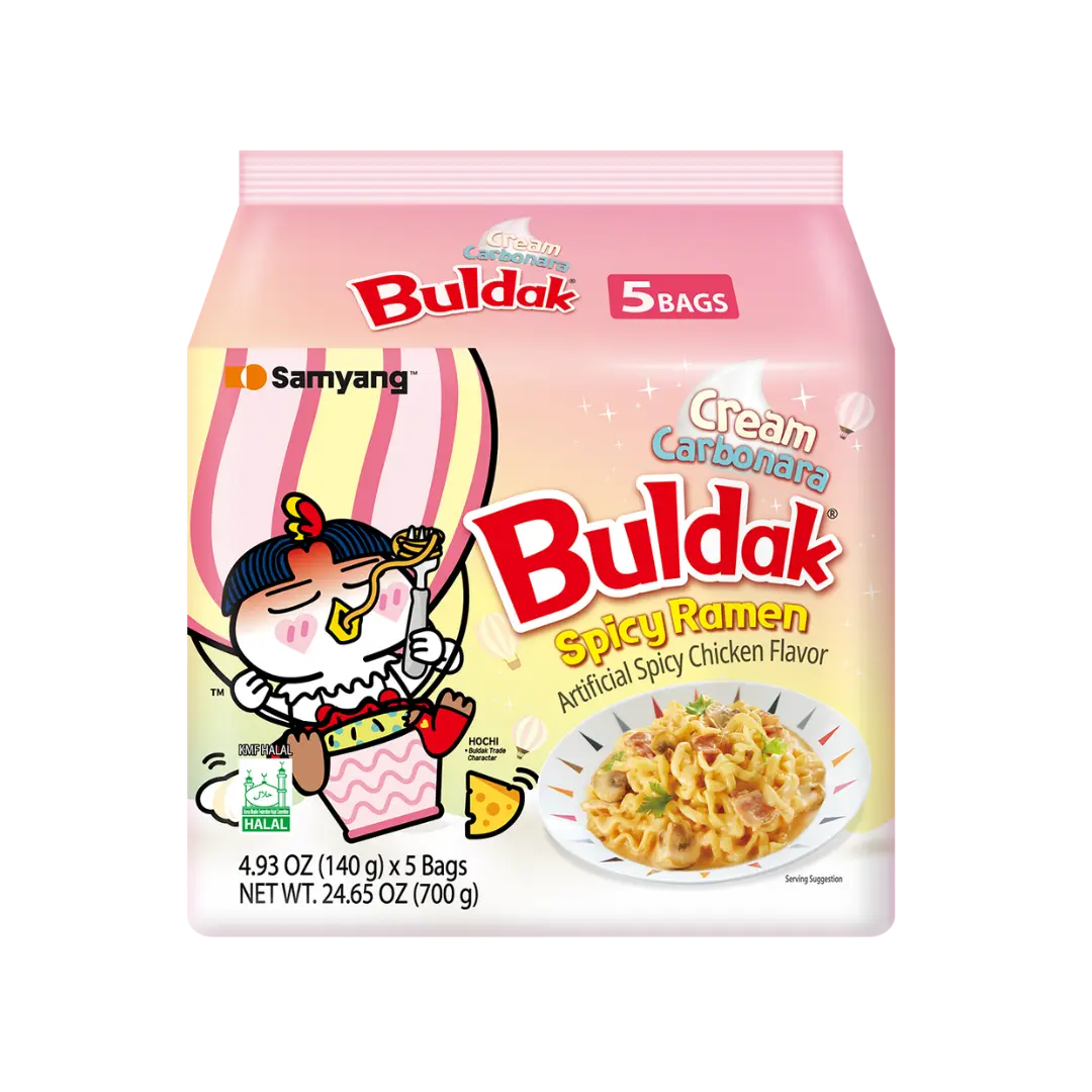 Samyang - Buldak | Hot Chicken Flavor - Cream Carbonara 5X SHACK à SAUCE