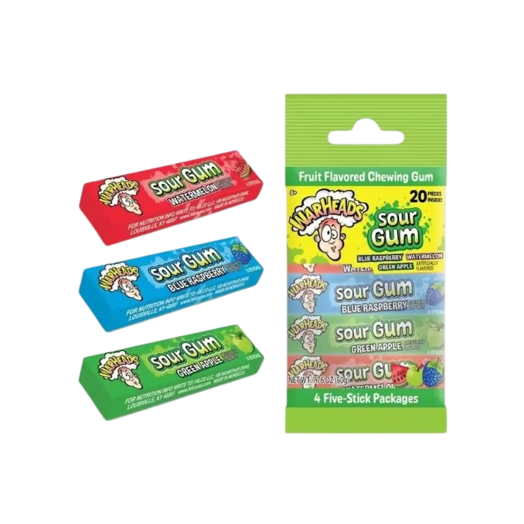 Warheads | Sour Gum - Four Pack Shack Ă Sauce