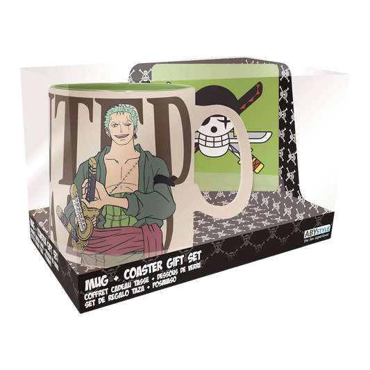 Abystyle | Mug + Coaster Gift Set - One Piece Zoro Shack à Sauce