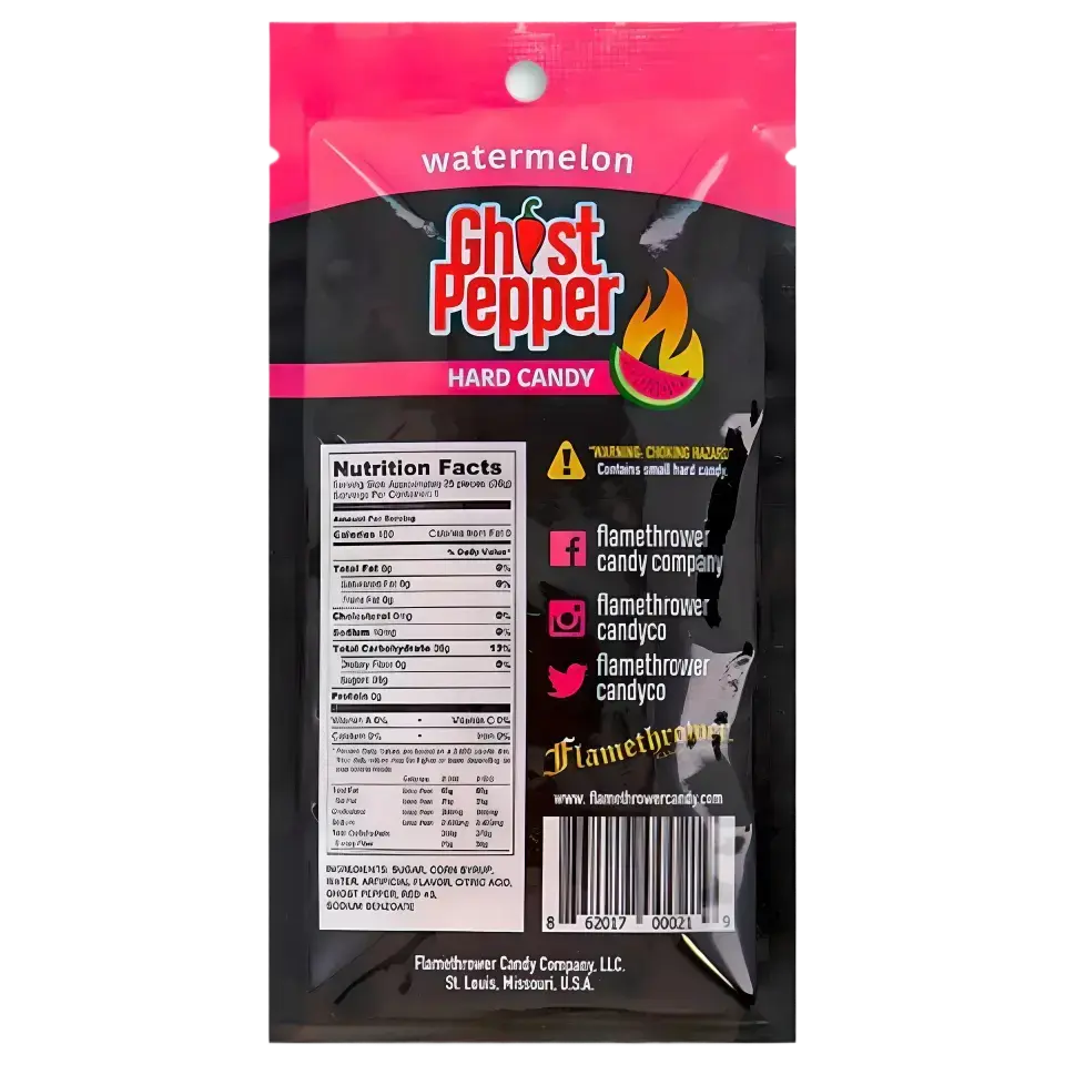 Flamethrower Candy | Ghost Pepper Hard Candy - Watermelon Shack à Sauce