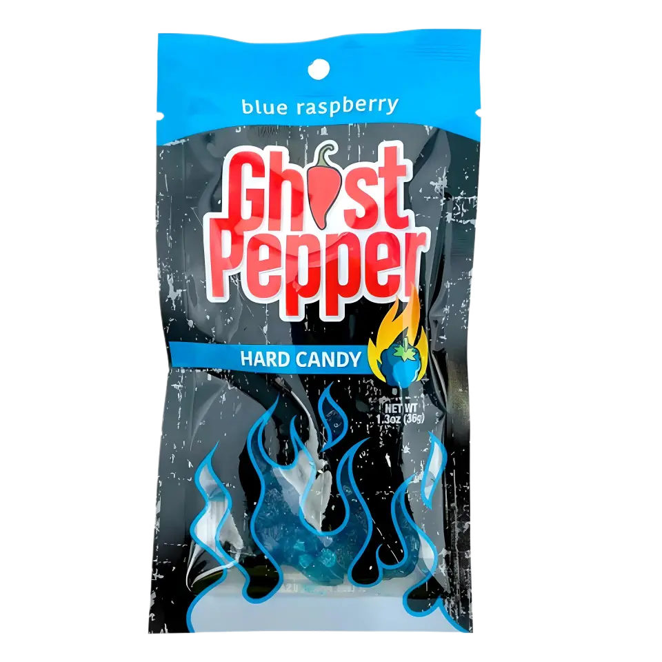 Flamethrower Candy | Ghost Pepper Hard Candy – Blue Raspberry SHACK à SAUCE