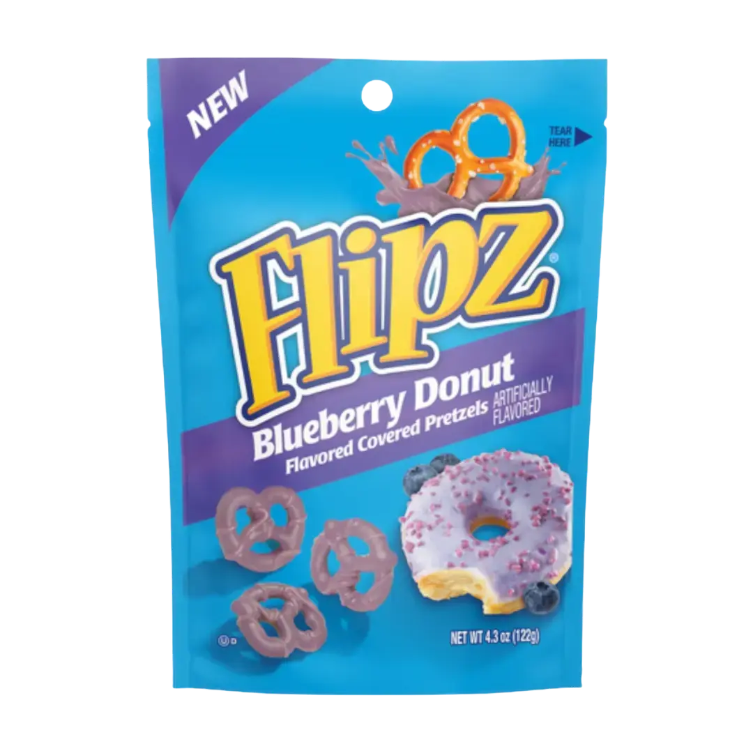 Flipz | Blueberry Donut - Flavored Covered Pretzels Shack à Sauce