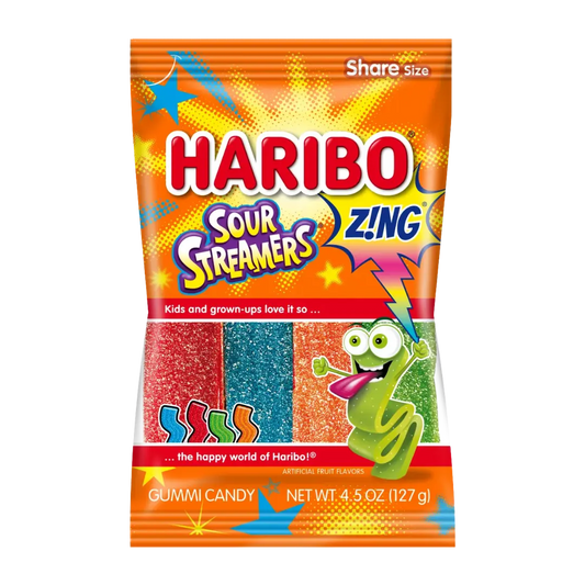 Haribo | Gummi Candy Sour Streamers Peg Shack à Sauce