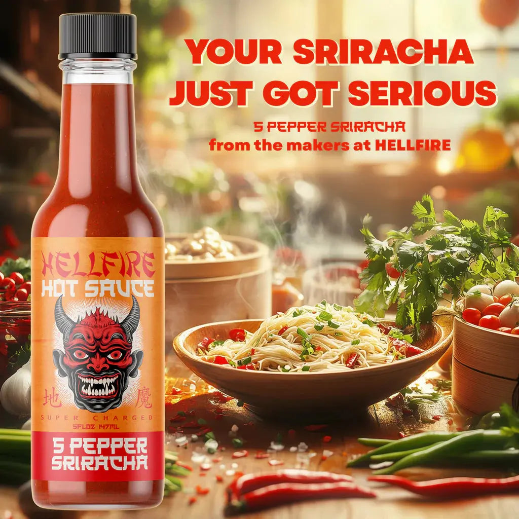 Hellfire Hot Sauce | 5 Pepper Sriracha SHACK à SAUCE