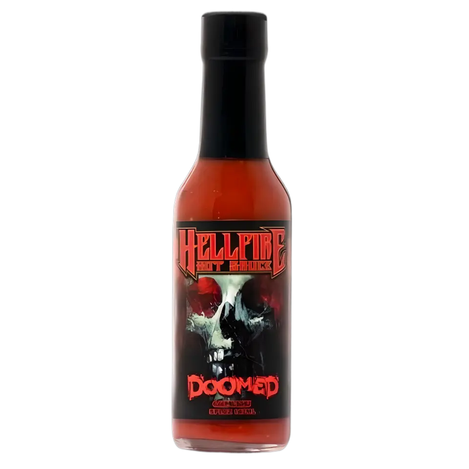 Hellfire Hot Sauce | Doomed avec 6.66 Million SHU extrait de piment SHACK à SAUCE