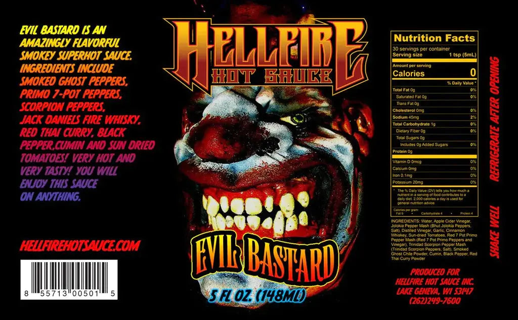 Hellfire Hot Sauce | Evil Bastard SHACK à SAUCE