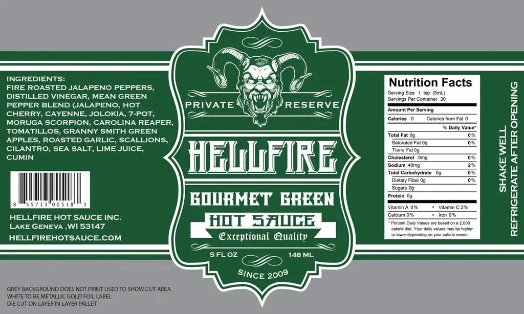 Hellfire Hot Sauce | Gourmet Green SHACK à SAUCE