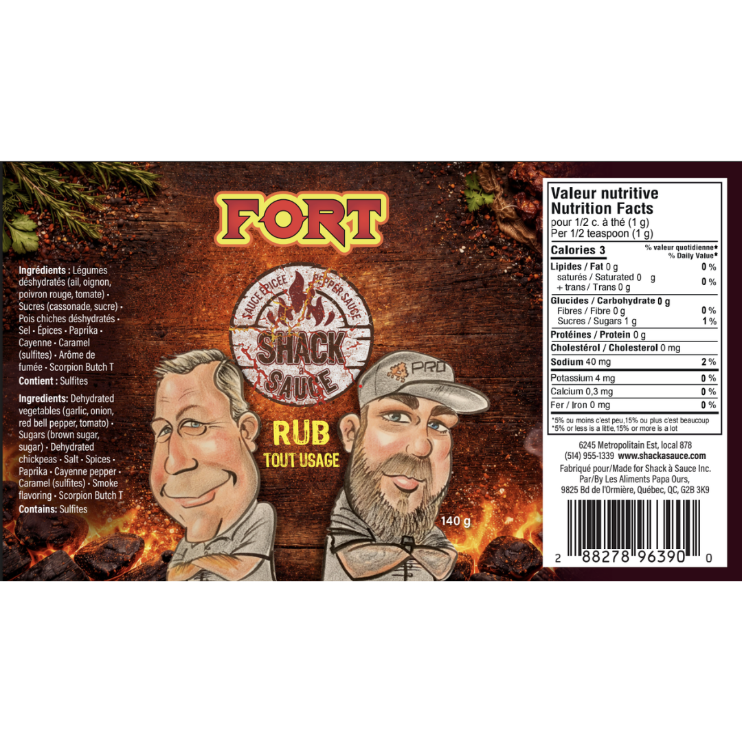 Shack a Sauce | Rub tout usage - Fort Shack à Sauce