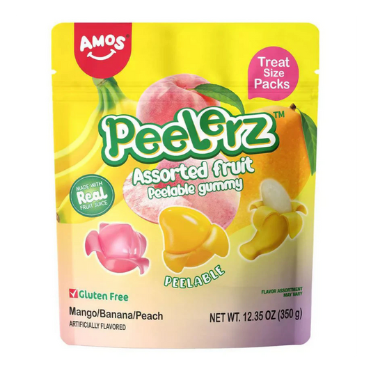 Amos | Peelerz Gummy - Assorted Fruit Mango/Banana/Peach