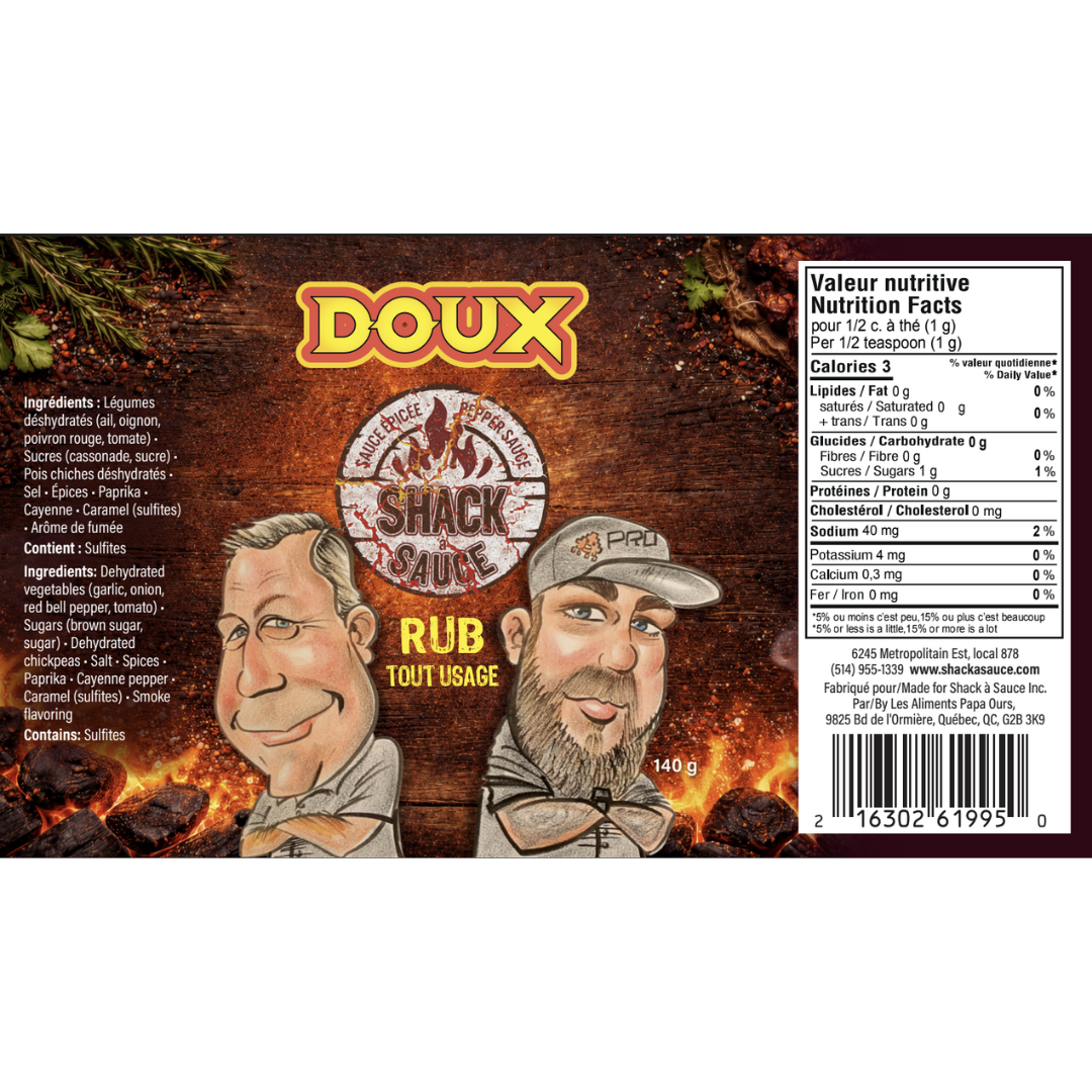 Shack a Sauce | Rub tout usage - Doux Shack à Sauce
