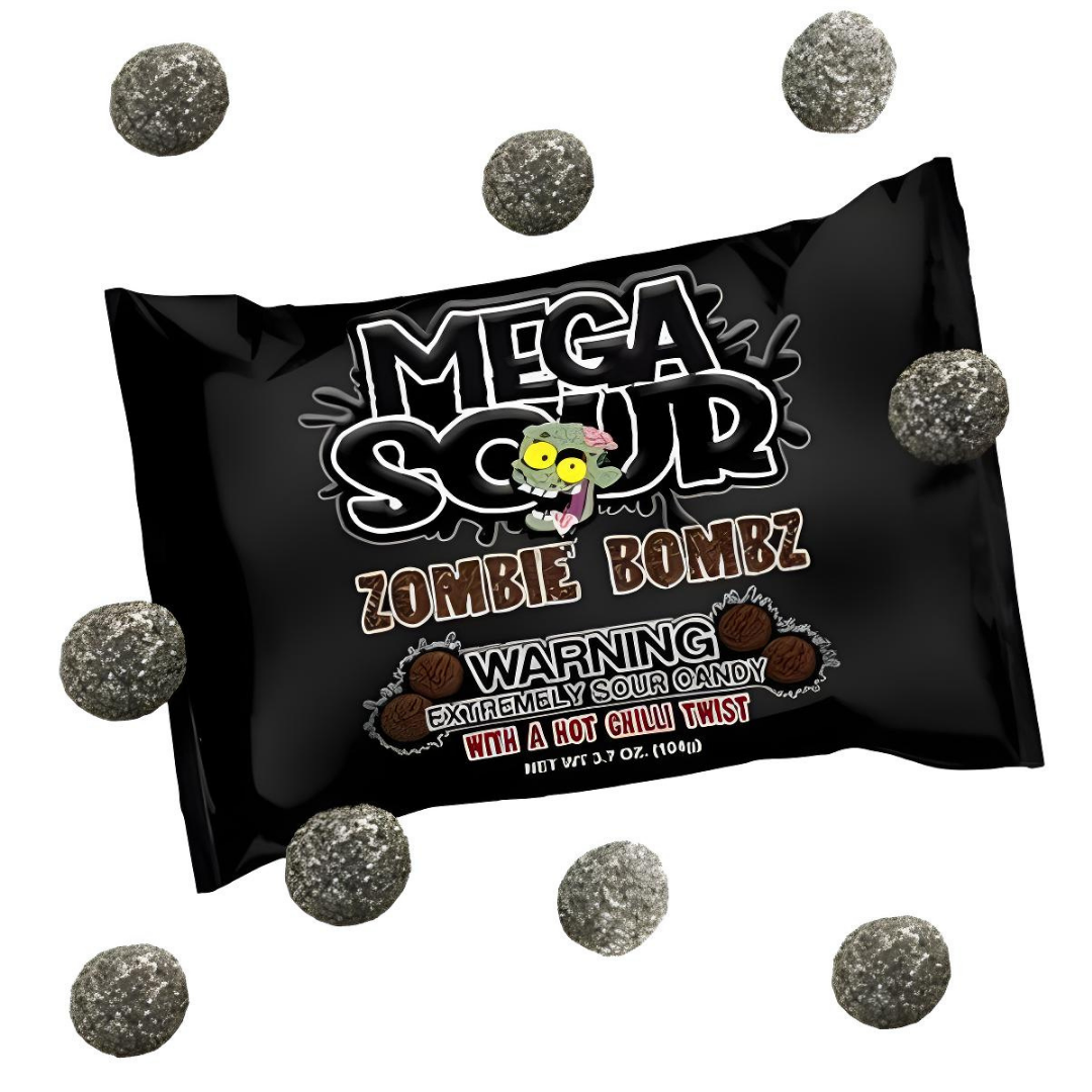Barnetts Sweets | Mega Sour - Zombie Bomb - Hot Chili Twist