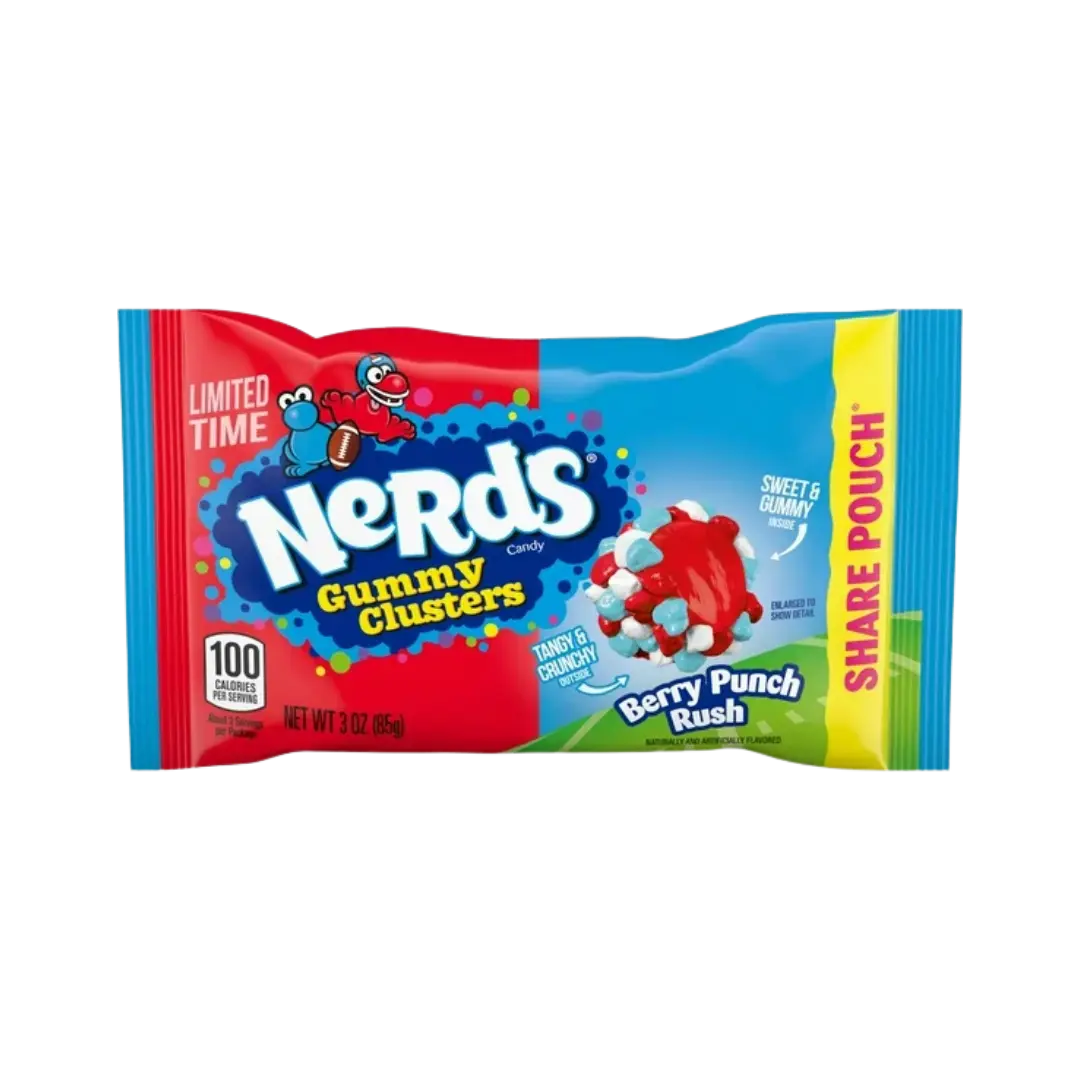 Nerds Candy | Gummy Clusters - Berry Punch Rush - Share Pouch Shack à Sauce