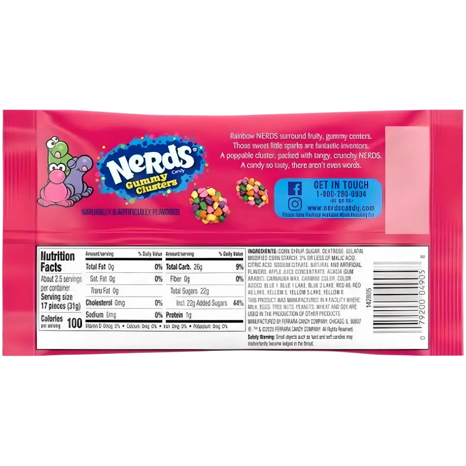 Nerds Candy | Gummy Clusters - Rainbow (Bag) Ferrara Candy Company