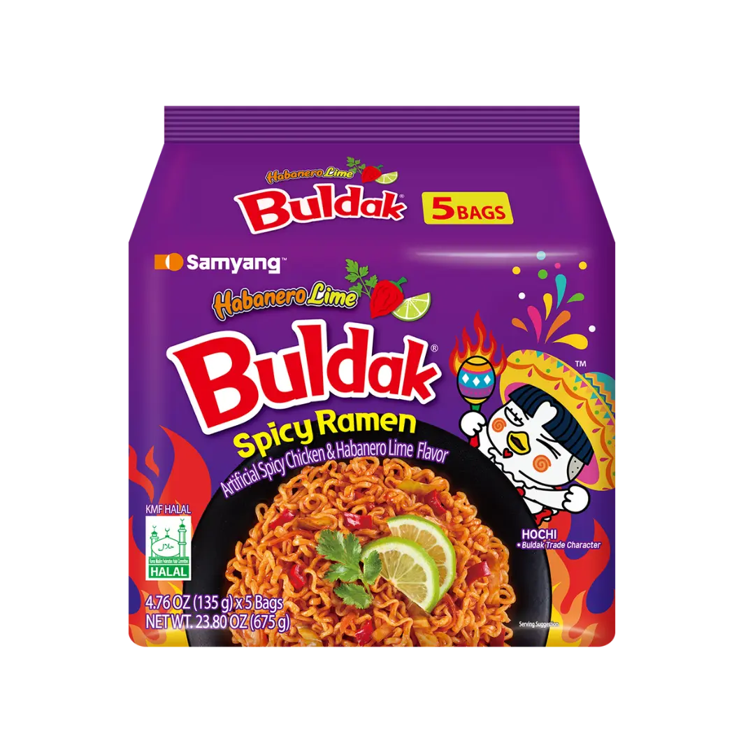 Samyang - Buldak | Hot Chicken Flavor - Habanero Lime 5X Samyang Foods Co.