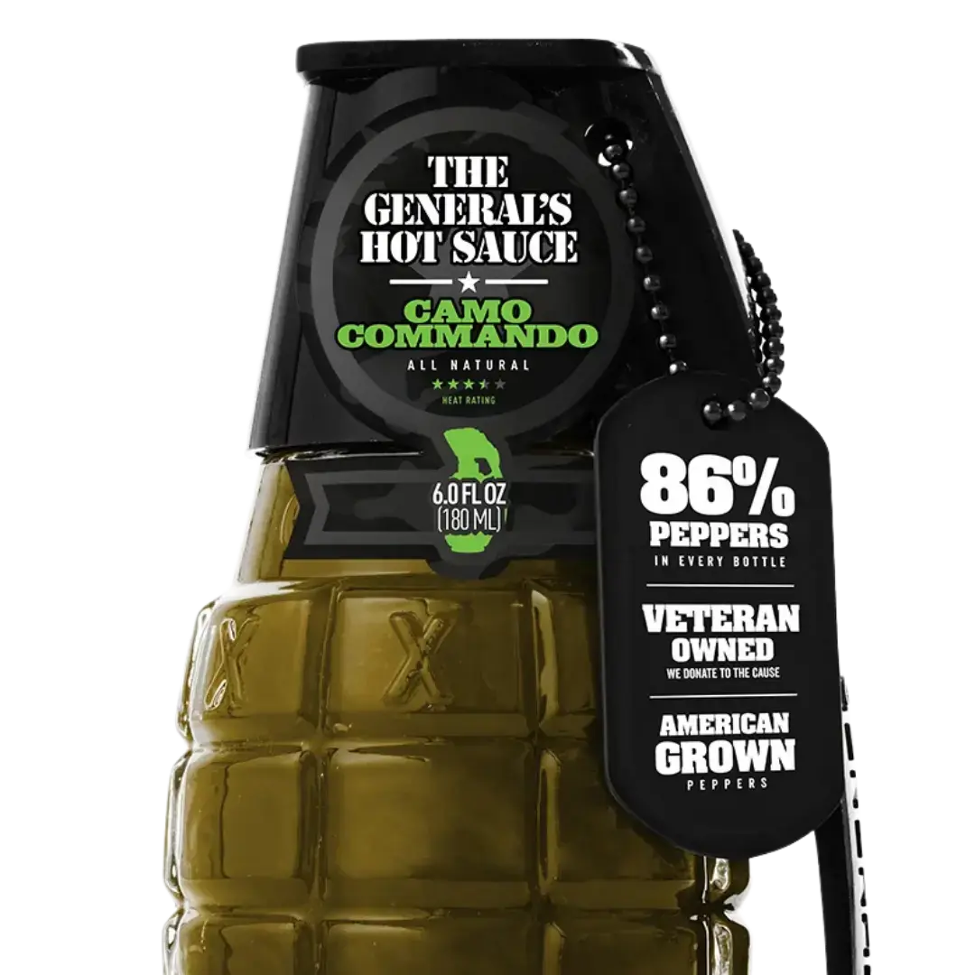 The Generals Hot Sauce | Camo Commando Shack à Sauce
