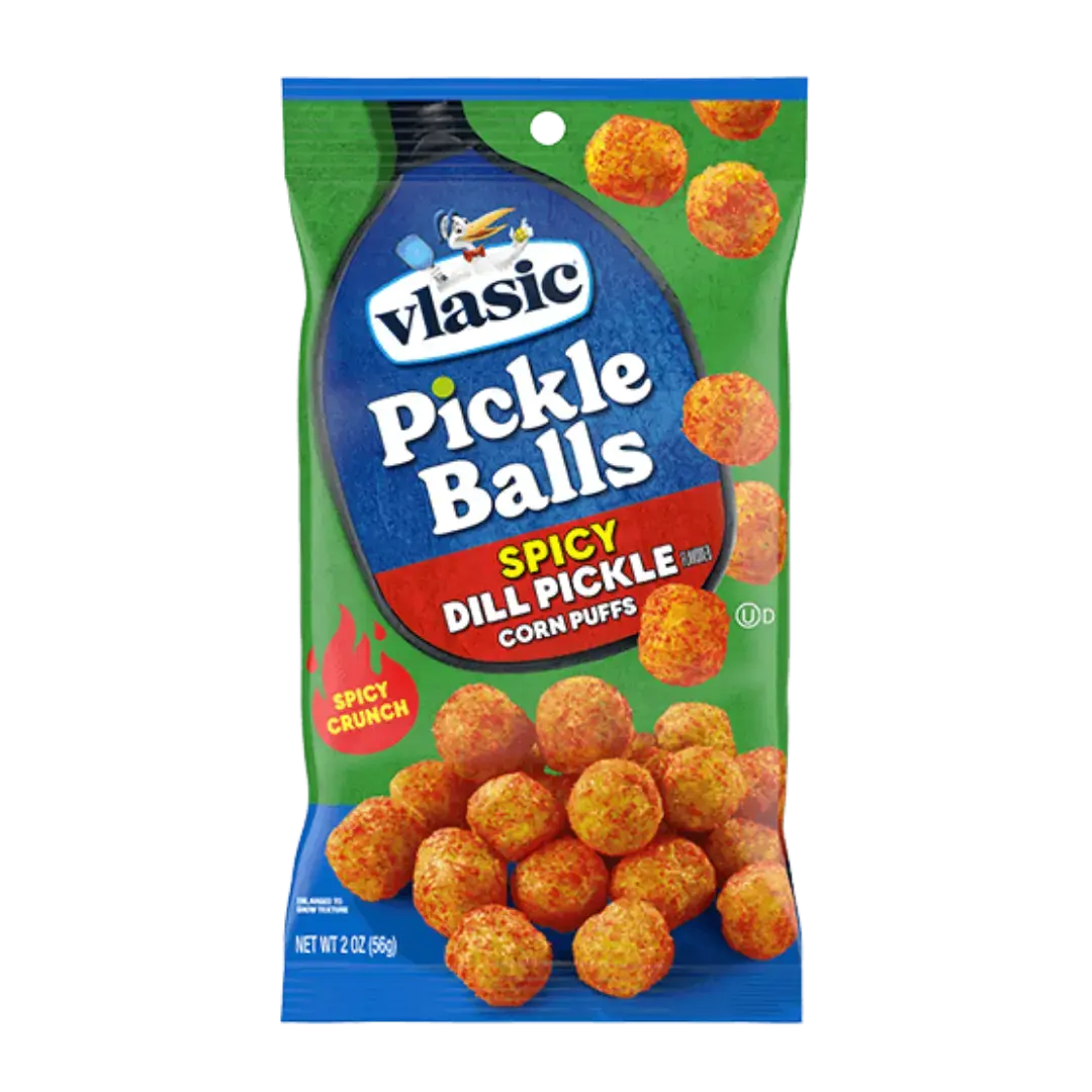 Vlasic | Pickle Ball - Spicy Dill Pickle - Corn Puffs Shack à Sauce